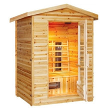 Load image into Gallery viewer, Burlington 2-Person Outdoor Infrared Sauna 200D - Off Center Front View