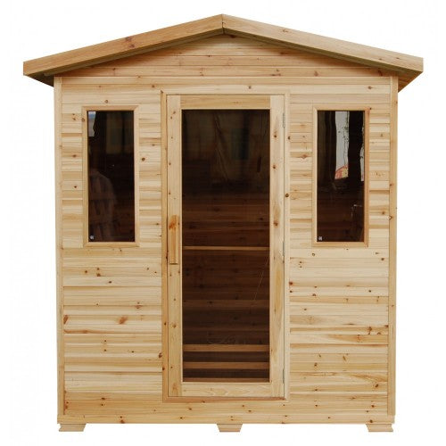 Grandby 3-Person Outdoor Infrared Sauna 300D - Front And Center View