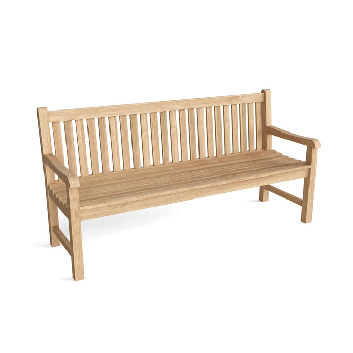 Classic 4-Seater Bench On White Background