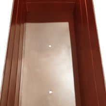 Load image into Gallery viewer, Rectangular Metal Flower Planter Box with Embossed Line Design, Large, Copper