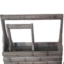 Load image into Gallery viewer, Transitional Wooden Garden Planters with Brick Design, Set of 3, Brown