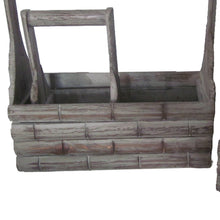 Load image into Gallery viewer, Transitional Wooden Garden Planters with Brick Design, Set of 3, Brown