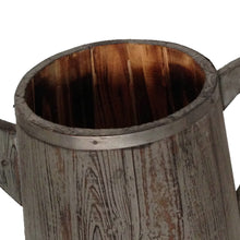 Load image into Gallery viewer, Traditional Wooden Deep Round Kettle Shaped Garden Pot, Gray