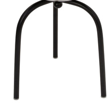 Load image into Gallery viewer, Round Metal Planter with Tripod Base, Silver and Black