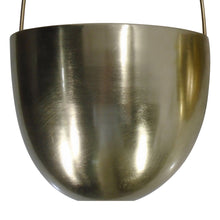 Load image into Gallery viewer, Oval Shape Metal Wall Planter with Attached Hanger, Set of 2, Gold