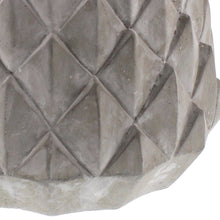 Load image into Gallery viewer, Round Cement Planter with Textured Diamond Design, Large, Gray
