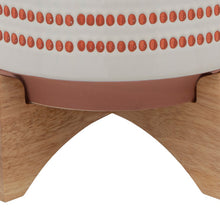 Load image into Gallery viewer, Round Shaped Ceramic Planter with Aztech Pattern, Red