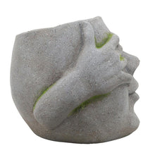 Load image into Gallery viewer, Resin Human Head Planter with Hands on Eyes, Gray