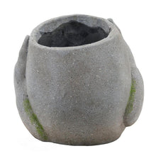 Load image into Gallery viewer, Resin Human Head Planter with Hands on Eyes, Gray