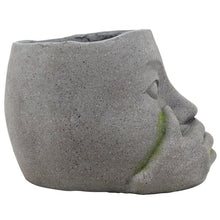 Load image into Gallery viewer, Resin Human Head Planter with Hands on Mouth, Gray