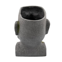 Load image into Gallery viewer, Moai Head Design Resin Planter with Round Opening, Gray