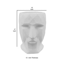 Load image into Gallery viewer, Resin Human Face Planter with Faceted Sides, White