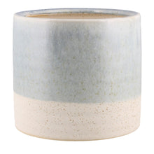 Load image into Gallery viewer, Round Top Cylindrical Ceramic Cachepot, Large, Light Blue