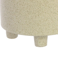 Load image into Gallery viewer, Round Top Cylindrical Ceramic Cachepot, Large, White and Green