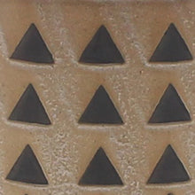 Load image into Gallery viewer, Round Ceramic Cachepot with Cutout Pattern, Large, Brown