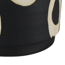 Load image into Gallery viewer, Round Ceramic Cachepot with Circle Motif, Large, Black