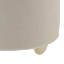 Load image into Gallery viewer, Round Ceramic Planter with Tripod Feet, Small, Set of 4, White