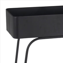 Load image into Gallery viewer, Rectangular Metal Planter with Angled Tubular Legs, Black