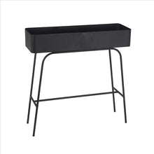 Load image into Gallery viewer, Rectangular Metal Planter with Angled Tubular Legs, Black