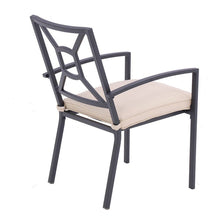 Load image into Gallery viewer, Outdoor Dining Chair with Curved Arms, Set of 2, Black