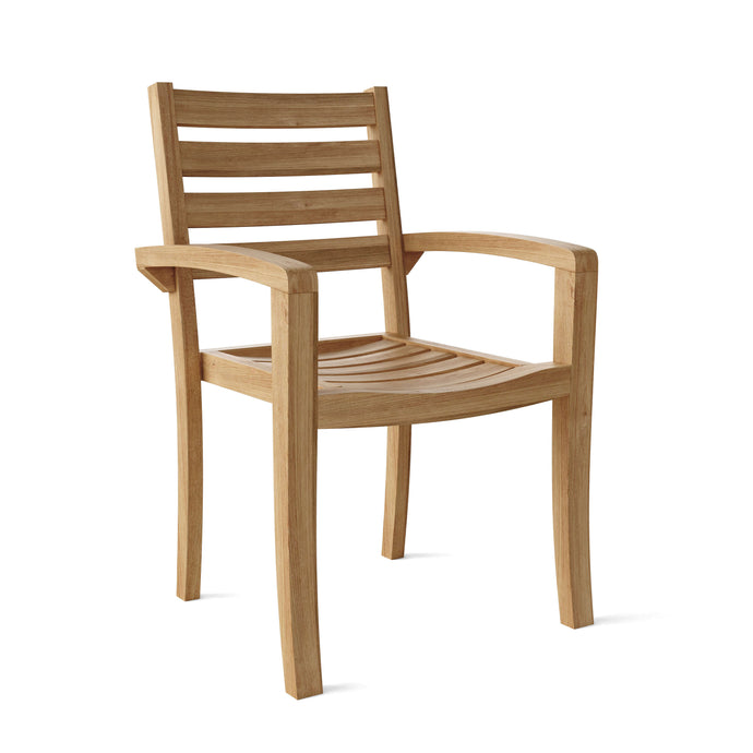 Catalina Stackable Armchair - 4 Chair Set - Front View On White Background