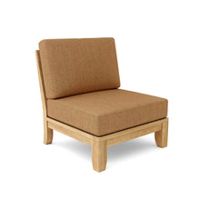 Load image into Gallery viewer, Luxe Center Modular w/ Cushion - Teak - Front View On White Background