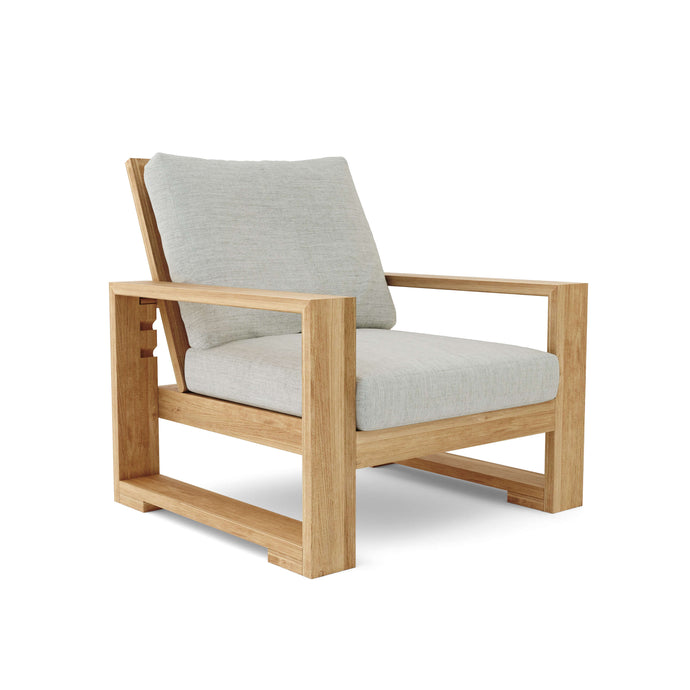 Capistrano Deep Seating Armchair w/ Cushion - Granite - White Background