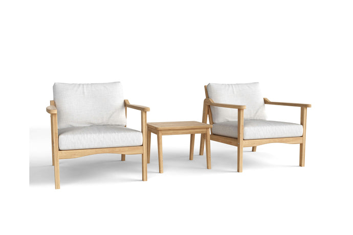 Amalfi Relax 3-Piece Deep Seating Collection - Full Set On White Background