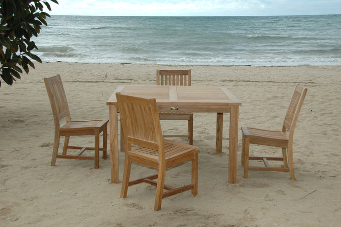 AndersonTeak - Windsor Rialto Side Chair 5-Piece Dining Table Set