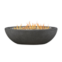 Load image into Gallery viewer, Banff Oval Fire Bowl - Shale - Full Frontal View - With Fire