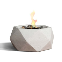 Load image into Gallery viewer, TerraFlame Geo Tabletop Fire Bowl - Antique White