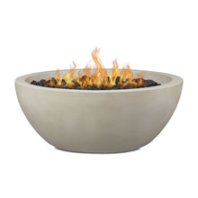 Load image into Gallery viewer, Havana Fire Bowl in Fog Color - Full Frontal View - Turned On
