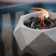 Load image into Gallery viewer, TerraFlame Geo Tabletop Fire Bowl - Antique White - Close Up