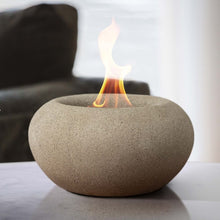 Load image into Gallery viewer, TerraFlame Stone Tabletop Fire Bowl - Sand
