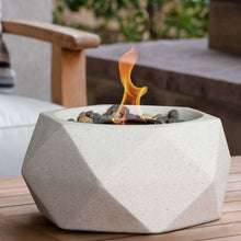 Load image into Gallery viewer, TerraFlame Geo Tabletop Fire Bowl - Antique White