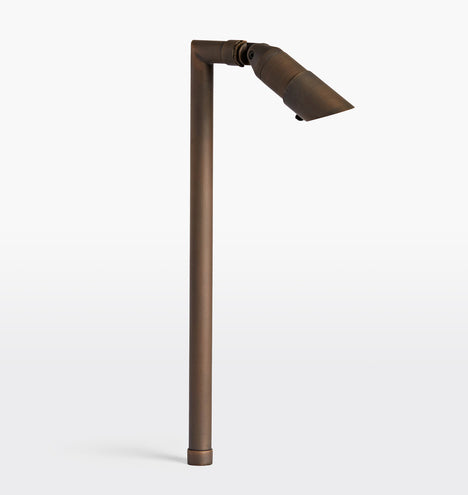 Edgewood LED Dark Bronze Single Path Light - Full Off-Front View