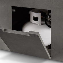 Load image into Gallery viewer, Havana Casual Square Fire Table - Carbon - Propane Tank Installed In The Back Panel