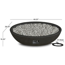 Load image into Gallery viewer, Banff Oval Fire Bowl - Shale - Full Top / Rear View Showing Off The Dimensions - Fire Unlit