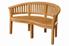 Load image into Gallery viewer, Curve 3 Seater Bench Extra Thick Wood On White Background