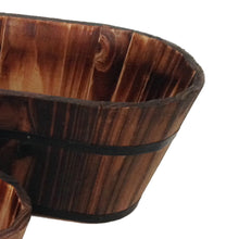 Load image into Gallery viewer, Traditional Oval Shaped Wooden Planters with Narrow Bottom, Set of 3, Brown