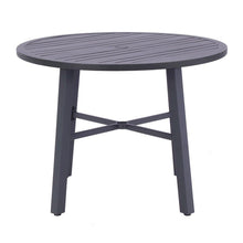 Load image into Gallery viewer, Outdoor Dining Table with Round Slatted Top, Black