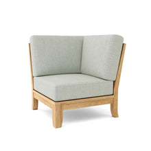 Load image into Gallery viewer, Riviera Luxe Corner Modular w/ Cushion - Glacier - Front View On White Background