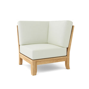 Riviera Luxe Corner Modular w/ Cushion - Natural - Front View On White Background