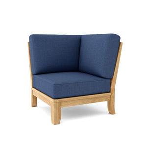 Riviera Luxe Corner Modular w/ Cushion - Navy - Front View On White Background