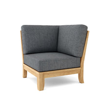 Load image into Gallery viewer, Riviera Luxe Corner Modular w/ Cushion - Cast Charcoal - Front View On White Background