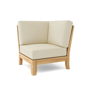 Riviera Luxe Corner Modular w/ Cushion - Antique Beige - Front View On White Background