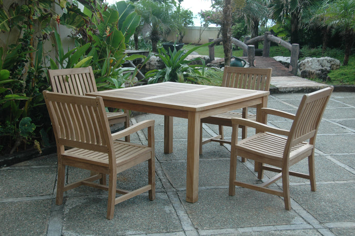 AndersonTeak - Windsor Rialto Armchair 5-Piece Dining Set