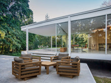 Load image into Gallery viewer, Cordoba Swivel Armchair w/ Cushion On Backyard Patio Near Large Glass Windows On House