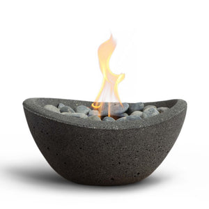 TerraFlame Wave Tabletop Fire Bowl - Graphite