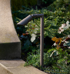 Edgewood LED Path Light Single Dark Bronze Light Featured On A Path In A Garden